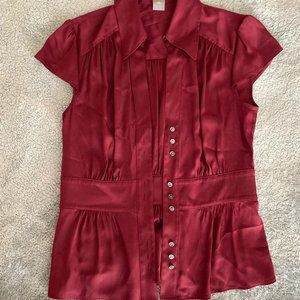 Ann Taylor Burgundy blouse